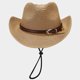 thumbnail image 4 of Sombrero pajarero plegable estilo vaquero: ligero y con protección UV para la playa y el senderismo, 4 of 7