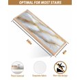thumbnail image 5 of White Gray Marble Stair Treads for Wooden Steps Indoor Runner Rug Carpet, Modern Abstract Golden Texture Art 4 Pieces Peel and Stick Staircase Step Treads Covers Washable Throw Door Mats, 30"x8", 5 of 5