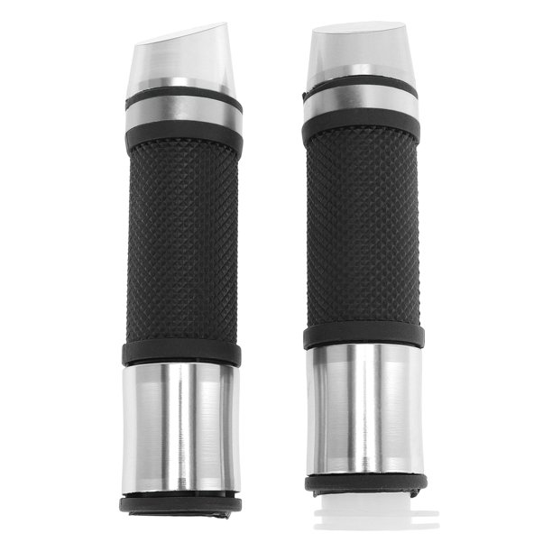 Kit de cubiertas para manillares de motocicleta Unique Bargains 7/8" 22mm 15/16" 24mm, antideslizante, de aleación de aluminio y goma, para motocicleta, scooter, bicicleta y ATV, tono plateado