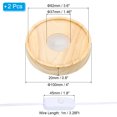 thumbnail image 2 of Unique Bargains 4 Inch Wooden LED Light Base, 2pcs Wood Display Base Stand w Switch for Crystal Glass, White Light, 2 of 7