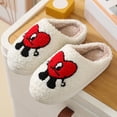 thumbnail image 4 of Pantufla Zapatillas de dibujos animados con patrón de amor, antideslizantes, esponjosas, lindas para hombres y mujeres Wdftyju Tenis De Mujer Tenis De Hombre, 4 of 5