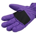 thumbnail image 3 of ANDORRA Women's 3M Thinsulate Waterpfoof Insulating Quilt Snow Gloves,L,Purple, 3 of 3