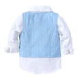 thumbnail image 4 of CHICTRY Baby Toddlers Gentleman Suit Infant Boys Birthday Party Outfit Long Sleeve Shirt + Vest + Pants Set, 4 of 7