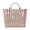 Green-pink, variant on Striped PVC Tote Bag Large Glossy Striped Handbags Waterproof Top Handle Bag Plastic Tote Handbag Beach Travel Work