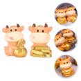 thumbnail image 3 of 2Pcs Miniature DIY Landscape Cow Figurines New Year Micro Landscape Decoration, 3 of 9