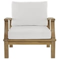 thumbnail image 5 of Modway Marina Modern Wood Outdoor Teak Armchair in Natural/White, 5 of 5