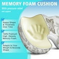 thumbnail image 5 of Premium Paisley Pattern Memory Foam Seat Cushion Ergonomic Chair Pad for Office Chair, Car, Airplane & Bleachers Sciatica, Tailbone Hip & Back Pain Relief - Chair Cushion for Long Office Workers., 5 of 5