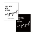 Engaged Wine Labels 4PCS Sticker Paper Waterproof 4x5 Inch Party Decor ...