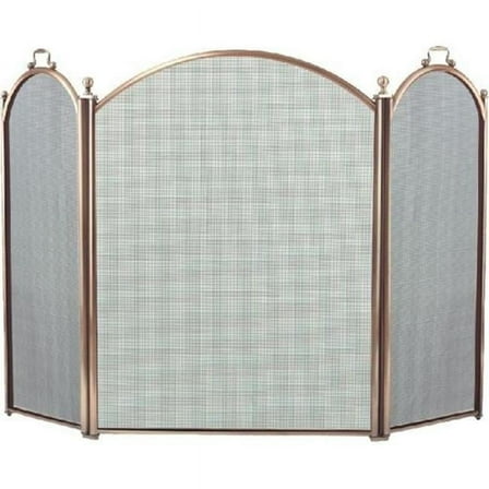 Dagan 4383-34 3 Fold Arched Screen, Antique Brass