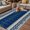 Blue, variant on Navy Blue Boho Outdoor Rug for Patio/Deck/Porch, Non-Slip Large Area Rug 5 x 8 Ft, Vintage Ethnic Tribe Abstract Art Indoor Outdoor Rugs Washable Area Rugs, Reversible Camping Rug Carpet Runner