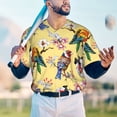 thumbnail image 4 of Fotbe Beautiful Bright Birds And Flowers Baseball Jersey Shirt for Men and Women, Casual Short Sleeves Button Down T-Shirt-Large, 4 of 9