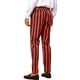 thumbnail image 3 of Pantalones de vestir a rayas INSPIRE CHIC para hombres grandes y altos, con frente plano, tamaño 36, rojo y negro, 3 of 4