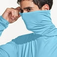thumbnail image 5 of Men's UPF 50+ Sun Protection Shirt with Mask Lightweight Long Sleeve Hooded Cooling Hiking Fishing Performance Shirts, Limited Time Clearance Under 10 Dollars, 5 of 6