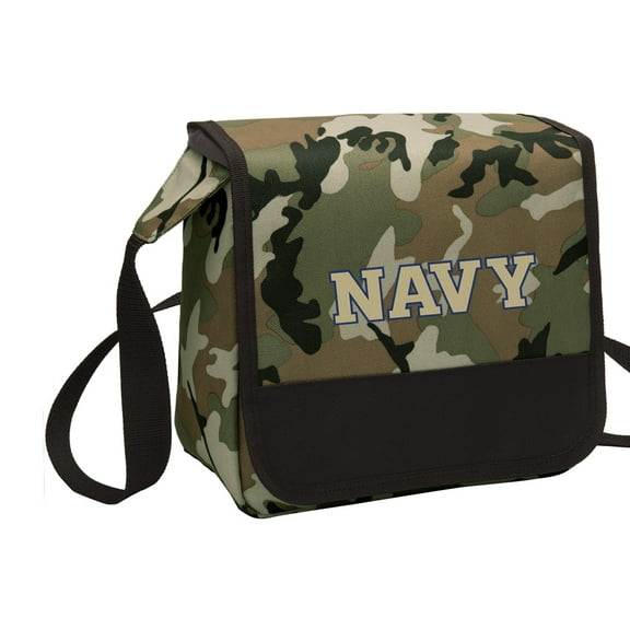 CAMO Naval Academy Lunch Bag Stylish OFFICIAL USNA Navy CAMO Lunchbox Cooler for School or Office - Men or Women