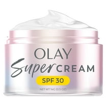 Olay Super Cream with Sunscreen SPF 30, Trial Size, Lightweight Face Moisturizer with Sun Protection, 5-in-1 Skin Care Benefits - Hydrating, Brightening, Firming - Niacinamide, Vitamin C, 15 mL