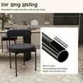 thumbnail image 6 of YEEFY Boucle Dining Chairs Set of 4 Teddy Upholstered Dining Room Chairs Kitchen Chair with Metal Legs Mid Century Modern Chair for Dining Room, Kitchen (Black Frame+Black, 4), 6 of 7