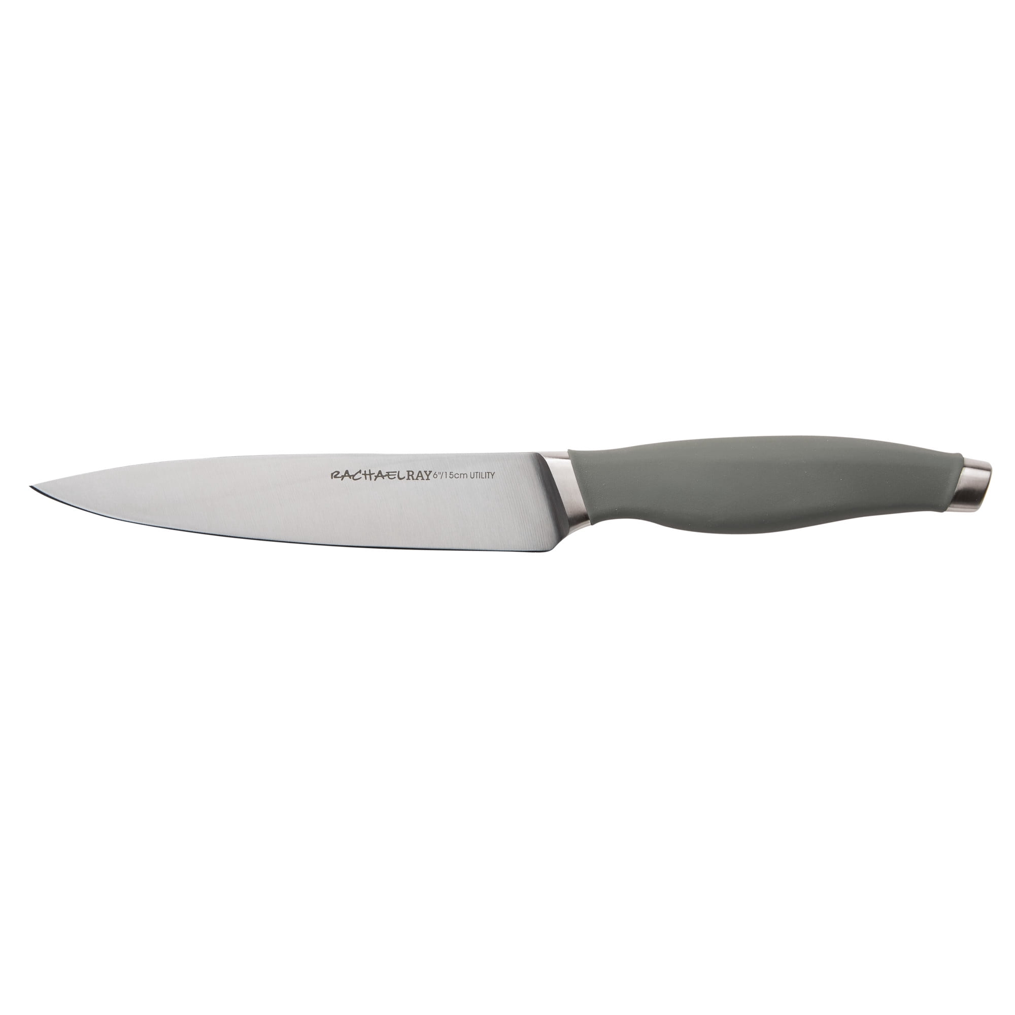 Rachael Ray Cutlery Japanese Stainless Steel Utility Knife Set, Gray, 2-Piece