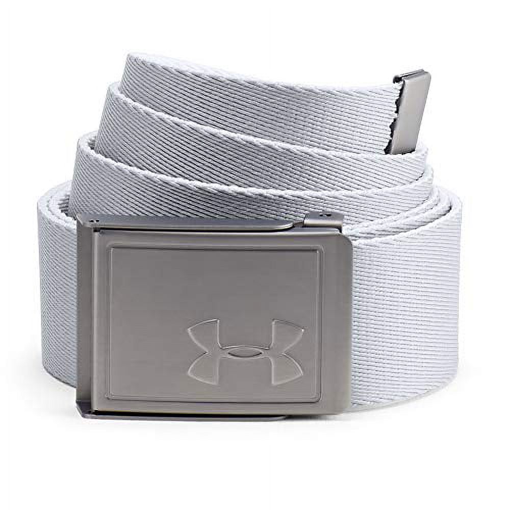 Under Armour Men's Webbing Belt 2.0 , White (100)/Silver , One Size Fits All - image 4 of 4