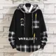 thumbnail image 3 of Conjuntos de chándal blancos con letras del alfabeto, sudadera, ropa para hombre, camiseta a cuadros, pantalones de chándal originales, marcas Xl, 3 of 5