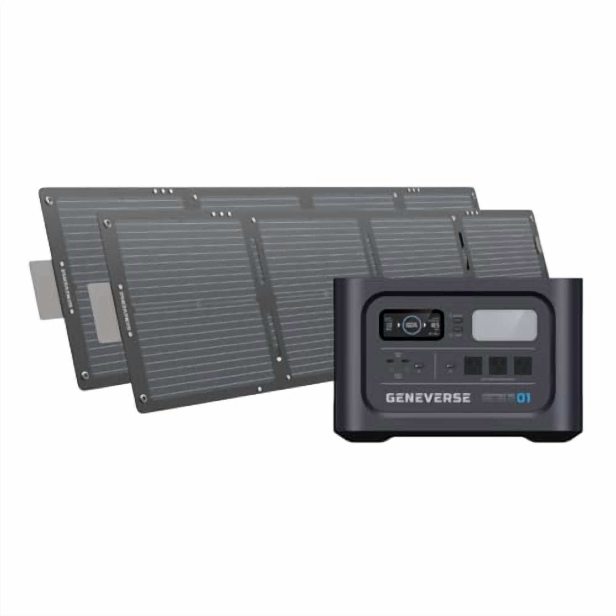 GENEVERSE 1210WH SOLAR GENERATOR BUNDLE 60-GVUS-SG2M2 - BLACK