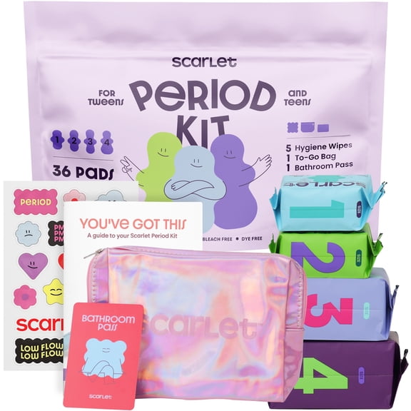 Scarlet by RedDrop First Period Kit for Tweens & Teens