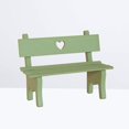 thumbnail image 3 of Mini Wooden Garden Bench Porch Chair Miniature Landscape Ornament for Photo Booth(Green), 3 of 4