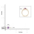 thumbnail image 4 of ANGARA Natural Classic Oval Amethyst and Diamond Three Stone Ring in 14K Rose Gold for Women (Size-5x3mm) | February Birthstone, Birthday, Anniversary, Jewelry Gift for Women | Natural Amethyst Ring, 4 of 9