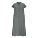 thumbnail image 1 of mfyjkho Vestidos para mujer, Vestido informal de verano con botones y cuello en V, manga corta, para mujer Vestidos festivos para mujer xl, 1 of 6