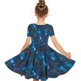 thumbnail image 4 of Feancey Swing Dress for Girls 2025 Trendy Print Flowy A-Line Dresses Dressy Casual Ruffled Hem Princess Dress Elegant Party Gowns Blue 11 Years, 4 of 6