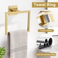 thumbnail image 4 of 10-Piece Bathroom Hardware Accessories Set-Brushed Gold Towel Bar, Holder & Racks-, 4 of 5