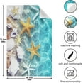 thumbnail image 5 of Summer Beach Sea Water Tea Towels Set of 6 Starfish Kitchen Dish Cloth with Hanging Loop, 18"x28"Lint-Free Absorbent Towel for Kitchen Drying Wiping and Cleaning, 5 of 7