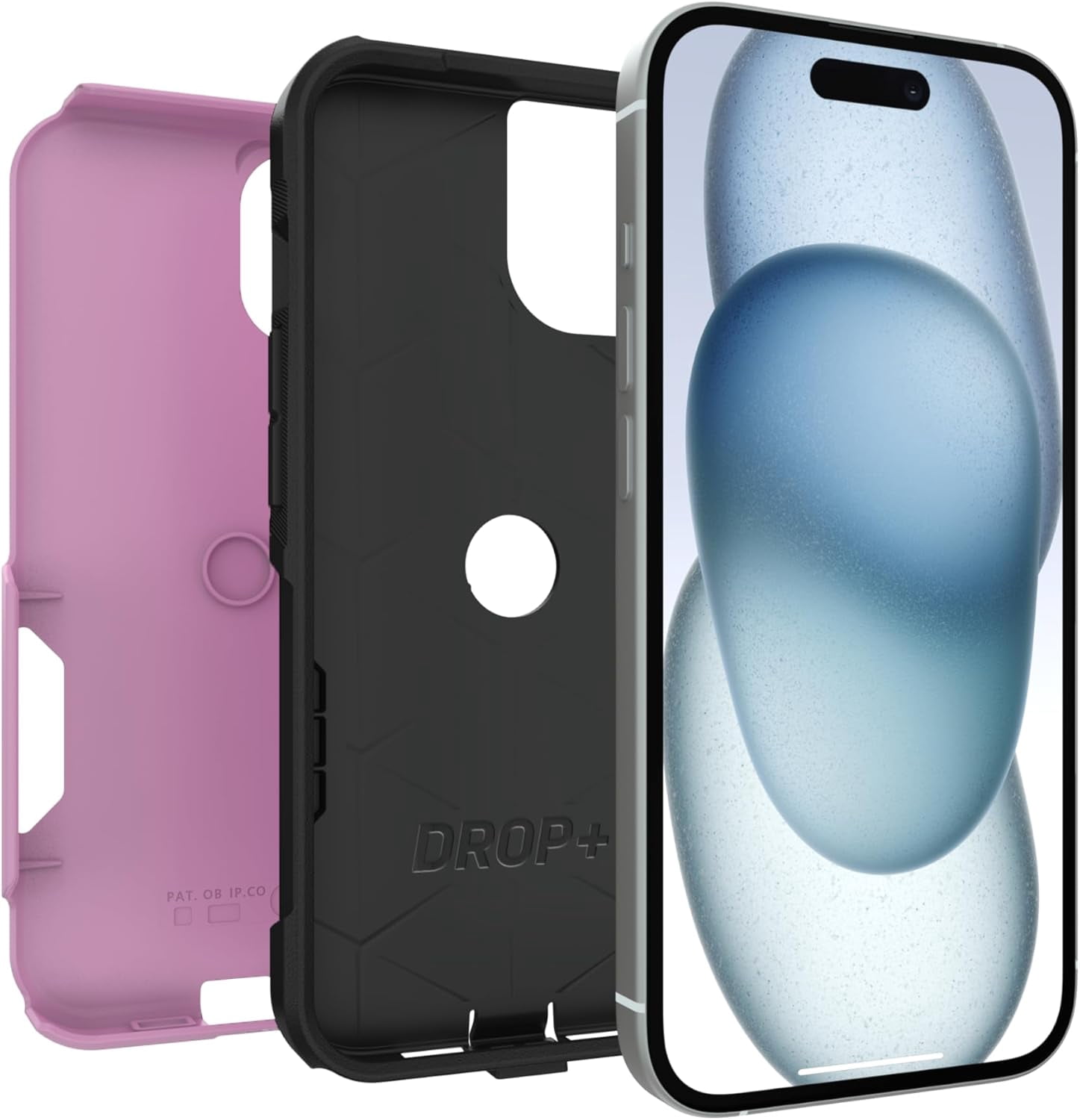 OtterBox iPhone 16e, 15, 14, & 13 Commuter Series Case - Lavender Eclipse (Pink & Black) - Slim & Tough - Pocket-Friendly - with Port Protection
