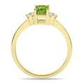thumbnail image 3 of SZUL Women's Peridot and Diamond Regal Ring in 10K Yellow Gold, 3 of 6