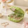 thumbnail image 5 of Multi-Compartment Portable Small Storage Cases with Divided Grids, Compact Organizer Boxes for Earrings, Necklaces, Rings and Tiny Medicines During Outdoor Travel and Daily Item Sorting, Green, 5 of 6