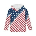 thumbnail image 5 of DISNIMO American Flag Hoodies for Boys 6-7 Fourth of July Hoodies Soft Boy Hooded Sweatshirts with Pockets for Girls Long Sleeve Hoodie Boy Fall Clothes Hoodies Kids Sport Wear Hoodies, 5 of 7