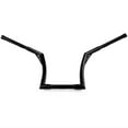 thumbnail image 3 of Krator 1.25" Black Handlebar with 14" Rise - Fat 1 1/4" Ape Hanger Bar Compatible with Harley Davidson Street Bob FXBB 2018-2020, 3 of 5