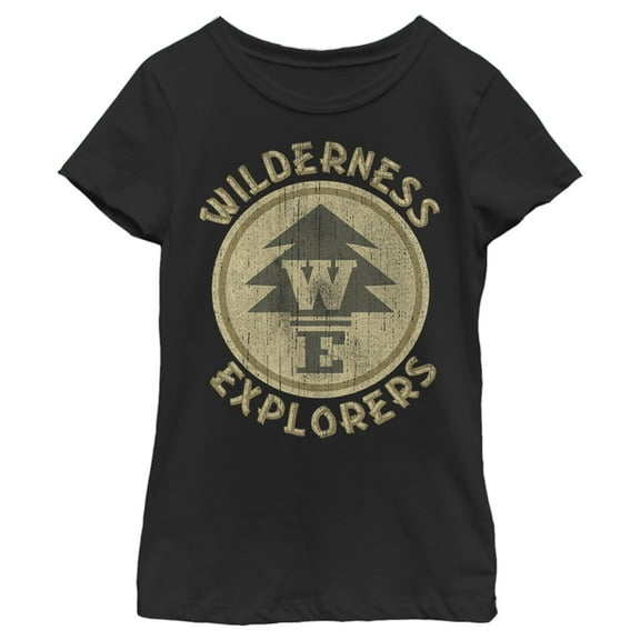 Girl's Up Wilderness Explorer Badge  Graphic Tee Black Large