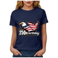 thumbnail image 4 of UngA Women's 250Th Anniversary USA Shirt American Flag Freedom We The People T Shirts Women S,Navy, 4 of 8