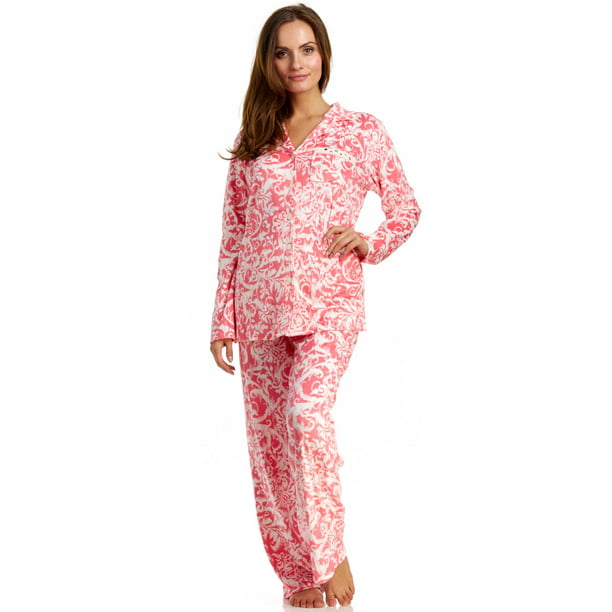 Ellen Tracy - Ellen Tracy Women's Long Sleeve Velour Pajama Set ...