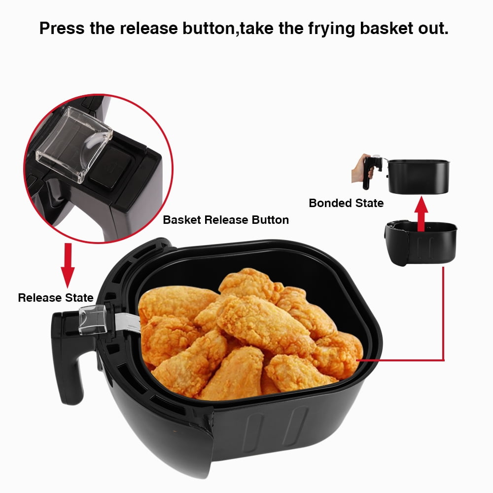 Kepooman 120V/1800W /5.3L Air Fryer, Electric Hot Air Fryers with LCD Digital Screen