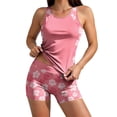 thumbnail image 2 of Nmnitkp Tankini Swimsuit for Women Floral Modest Two Piece Bathing Suit Scoop Neck Tummy Control Swim Tank Top with Boy Shorts and Padded, 2 of 9