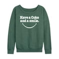 thumbnail image 3 of Coca-Cola - Coke And A Smile Mouth - Women's French Terry Long Sleeve Shirt, 3 of 5