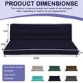thumbnail image 2 of 63"x40" Outdoor Swing Cushion with Backrest, Memory Foam, Tie Straps, Oxford Fabric Replacement for Porch Bench 2/3 Seater, 2 of 7