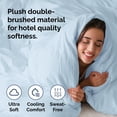 thumbnail image 4 of CGK Linens 3-Piece Premium Duvet Cover Set - Full Size Soft Comforter Cover With Zipper & Matching Pillowcases, Light Blue, 4 of 7