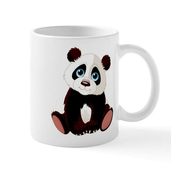 CafePress - Baby Panda Mug - 11 oz Ceramic Mug - Novelty Coffee Tea Cup