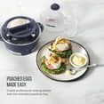 thumbnail image 3 of Chefman Electric Double Decker Rapid Egg Cooker, Quickly Makes 12 Eggs - Midnight Blue, New, 3 of 8