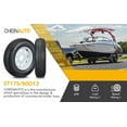thumbnail image 4 of 2-Pack Trailer Tires Rims ST175/80D13 175/80 13 B78-13 Load Range C 5 Lug White Spoke Wheel, 4 of 6