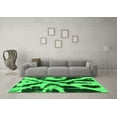 thumbnail image 3 of Ahgly Company Indoor Rectangle Abstract Green Modern Area Rugs, 4' x 6', 3 of 4