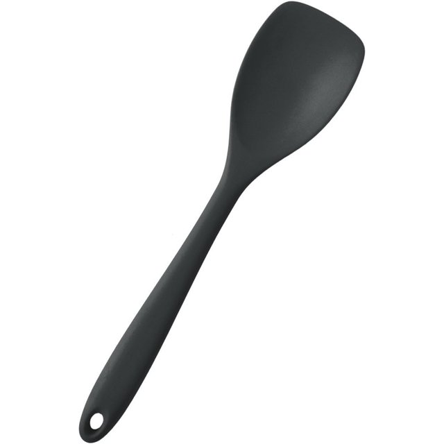 Cuchara de espátula de silicona, resistente al calor hasta 680 °F, diseño higiénico de una pieza, utensilio de cocina de goma antiadherente