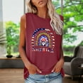 thumbnail image 2 of OAVQHLG3B Summer Tops for Women 4th of July Outfits for Women Patriotic ShirtsWomen's Fashion Round Neck Independence Day Printing Sleeveless Tops, 2 of 4